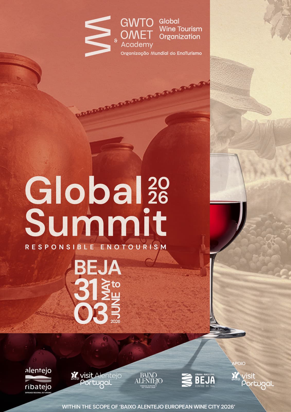 GWTO Global Summit 2026 — Responsible Wine & Food Tourism, Beja, Portugal, May 31 to June 3